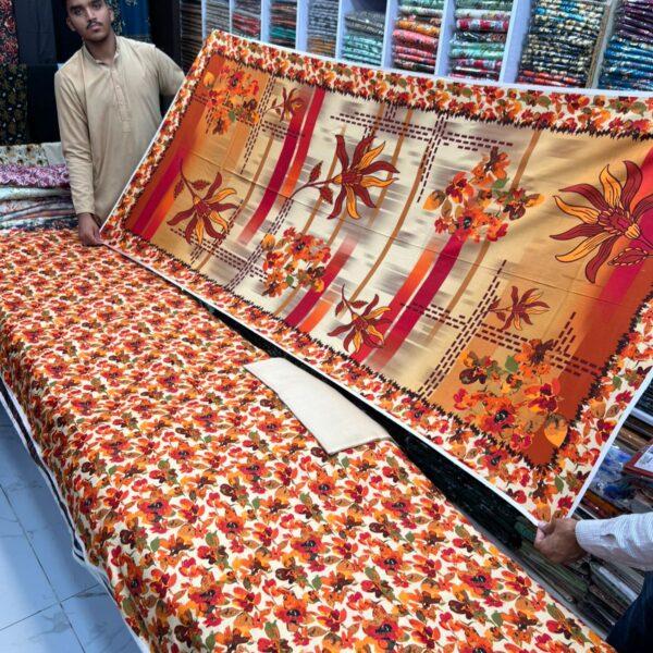Safa Marwa Premium Linen Digital Printed 3pc Dresses - Women Wear Design No. 6