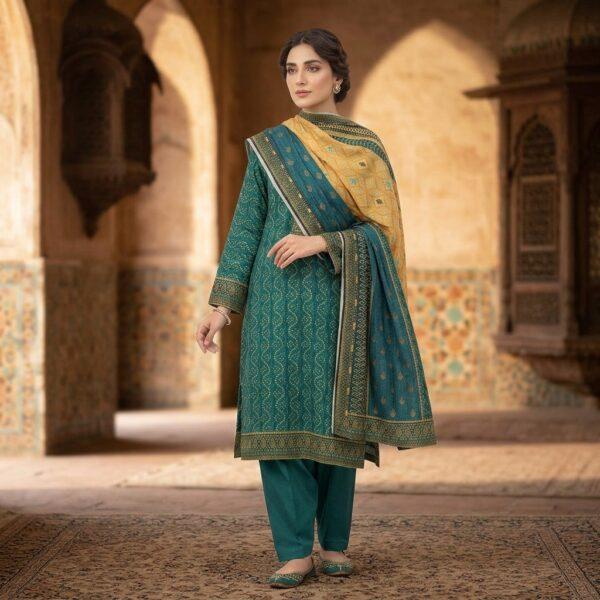 Mahrukh Digital Printed Khaddar 3pc Dresses- Women Wear Design No. 01