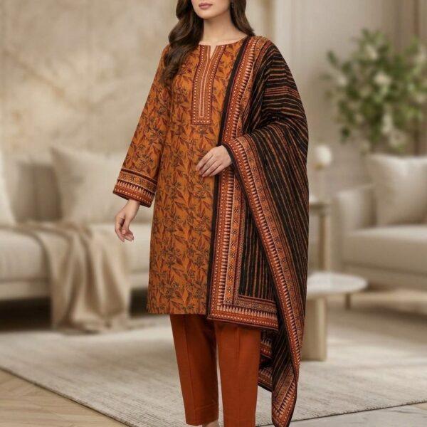 Mahrukh Digital Printed Khaddar 3pc Dresses- Women Wear Design No. 05
