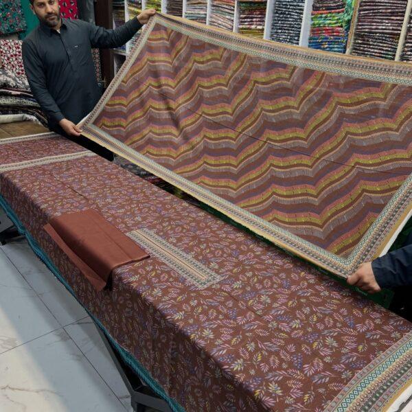 Safa Marwa Original Brand Resham Chamki Lawn Printed 3pc Dresses - Women Wear Design No. 3