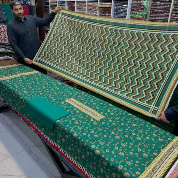 Safa Marwa Original Brand Resham Chamki Lawn Printed 3pc Dresses - Women Wear Design No. 7