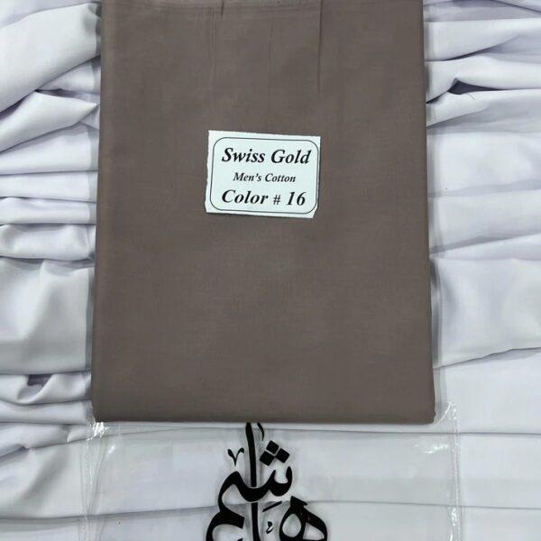 Swiss Gold Mens Soft Cotton Shalwar Kameez Suit - Mens Wear Design No. 6