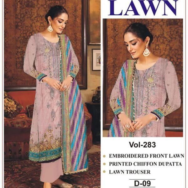 Mix Brand Summer Collection Lawn Embroidered 3pc Dresses - Women Wear Design No. 4