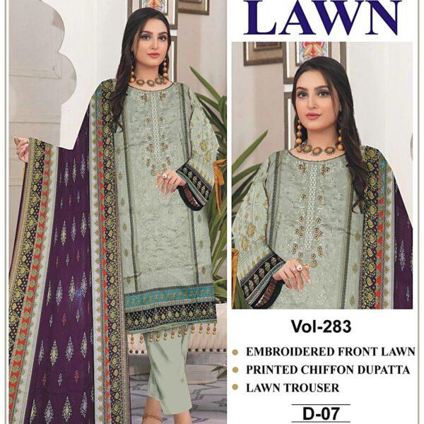 Mix Brand Summer Collection Lawn Embroidered 3pc Dresses - Women Wear Design No. 12