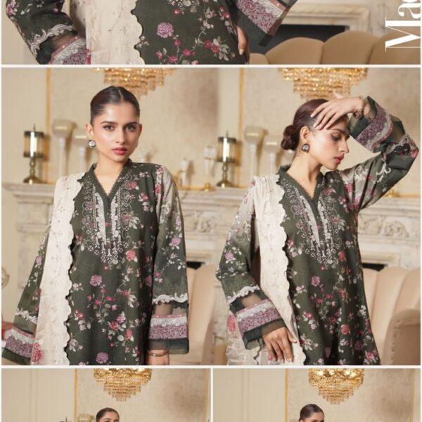 Noura Luxury Collection 3pc Embroidered Lawn Dresses Women Wear – Design No. 6