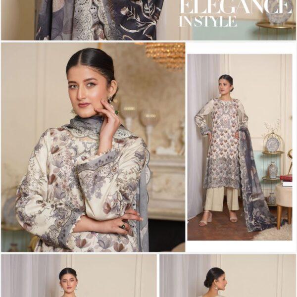 Noura Luxury Collection 3pc Embroidered Lawn Dresses Women Wear – Design No. 7