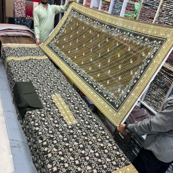 Sharjeena Digital Printed Lawn Banarasi Jacquard Brosha 3pc Suits Women Wear - Design No. 11