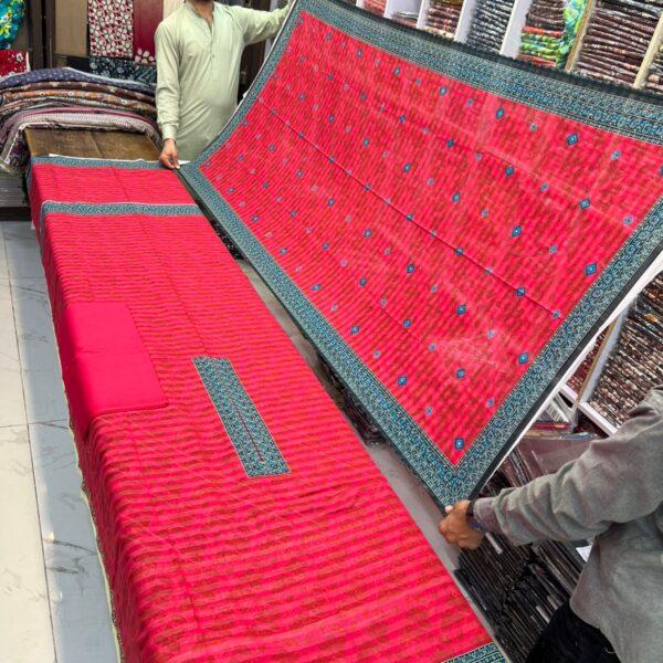 Sharjeena Digital Printed Lawn Banarasi Jacquard Brosha 3pc Suits Women Wear - Design No. 4