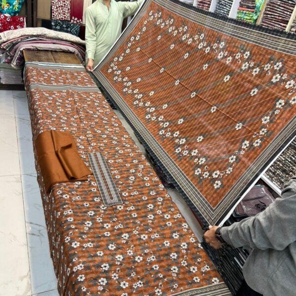 Sharjeena Digital Printed Lawn Banarasi Jacquard Brosha 3pc Suits Women Wear - Design No. 7