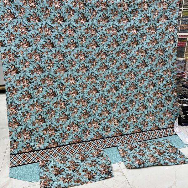 Safa Marwa Crystal Cotton Export Quality King Size Double Bedsheet Design No. 1