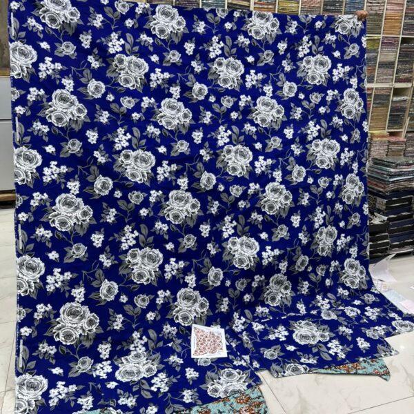 Safa Marwa Crystal Cotton Export Quality King Size Double Bedsheet Design No. 3