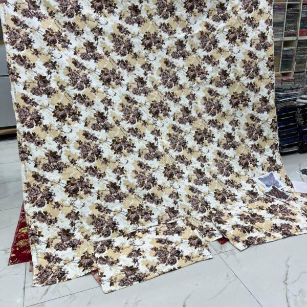 Safa Marwa Crystal Cotton Export Quality King Size Double Bedsheet Design No. 7