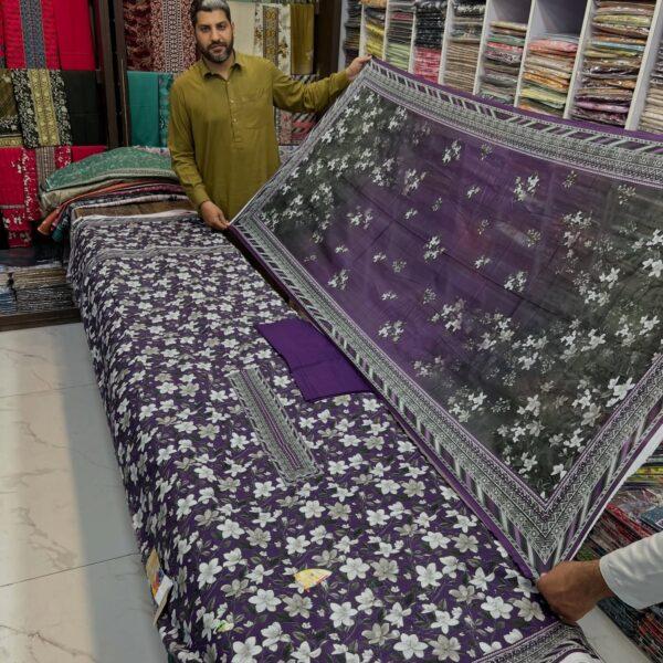 Chamak Damak Lawn Digital Printed 3 Piece Suit - Women Wear Design No. 9