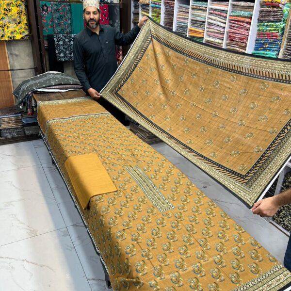 Mina Kari Digital Printed Bana Dora Lawn 3pc Dresses - Women Wear Design No. 14