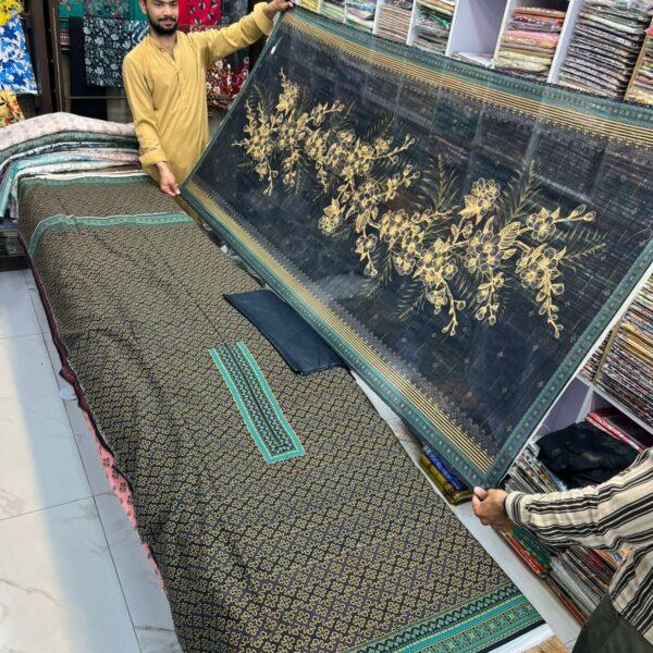 Swiss Bana Dora Lawn Digital Printed 3pc Dresses - Women Wear Design No. 7