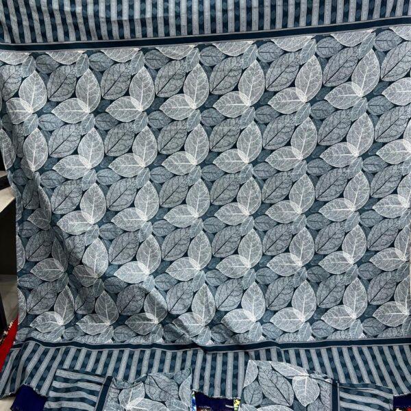 Safa Marwa Crystal Cotton Export Quality King Size Double Bedsheet Design No. 14