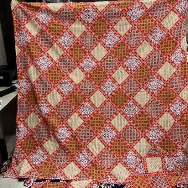 Safa Marwa Crystal Cotton Export Quality King Size Double Bedsheet Design No. 10