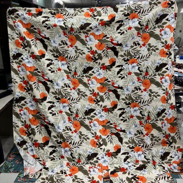 Safa Marwa Crystal Cotton Export Quality King Size Double Bedsheet Design No. 5