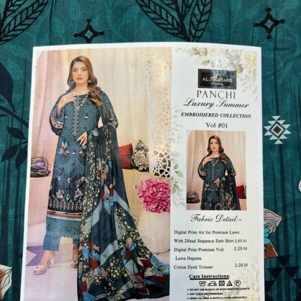 Vol-01 Panchi Luxury Summer Embroidered Collection - Women Wear Design No. 02