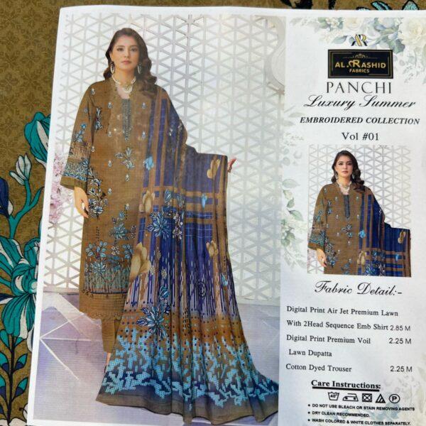 Vol-01 Panchi Luxury Summer Embroidered Collection - Women Wear Design No. 07