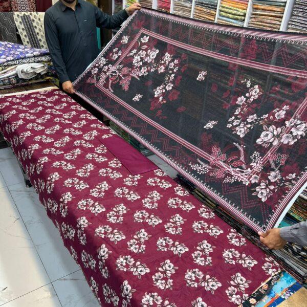 Almirah Brand Digital Printed Lawn 3 Piece Suit - Women Wear Design No. 21