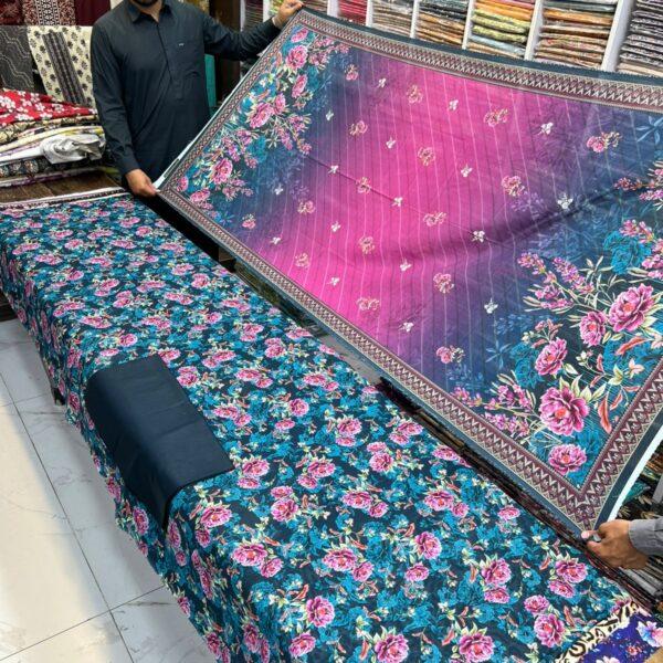 Almirah Brand Digital Printed Lawn 3 Piece Suit - Women Wear Design No. 17