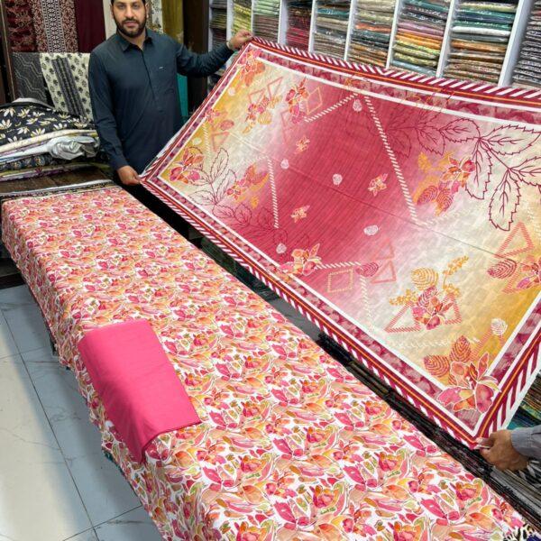 Almirah Brand Digital Printed Lawn 3 Piece Suit - Women Wear Design No. 15