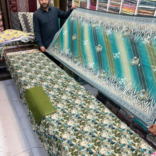 Almirah Brand Digital Printed Lawn 3 Piece Suit - Women Wear Design No. 12