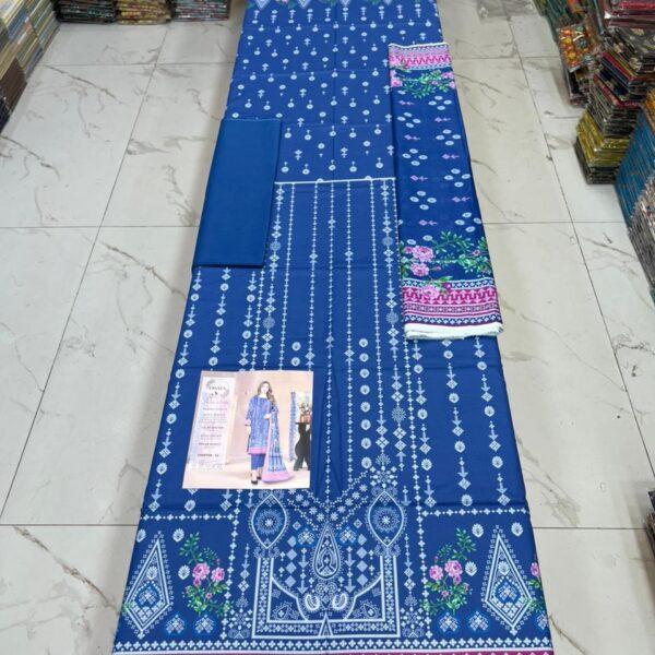 Osma Brand Digital Printed Lawn 3pc Dresses - Women Wear Design No. 17