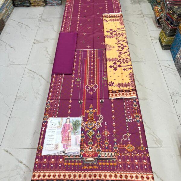 Osma Brand Digital Printed Lawn 3pc Dresses - Women Wear Design No. 11