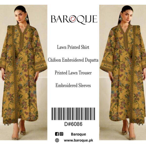 Maria B Lawn Embroidered Replica 3 Piece Suit With Patches - Women Wear Design No. 6