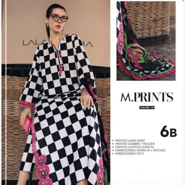 Maria B Lawn Embroidered Replica 3 Piece Suit With Patches - Women Wear Design No. 7
