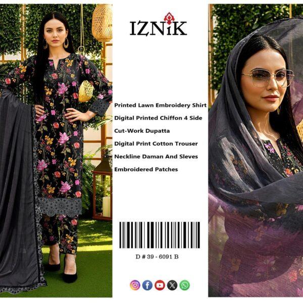 Maria B Lawn Embroidered Replica 3 Piece Suit With Patches - Women Wear Design No. 13