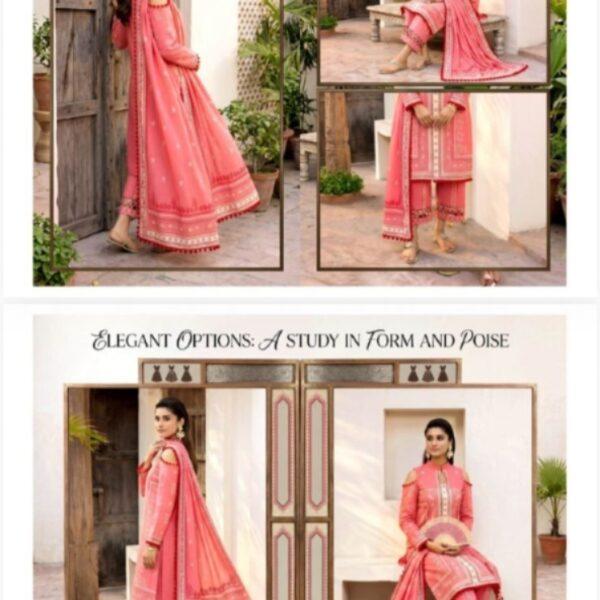 Osma Brand Digital Printed Lawn Cord Set 3pc Dresses - Women Wear Design No. 4