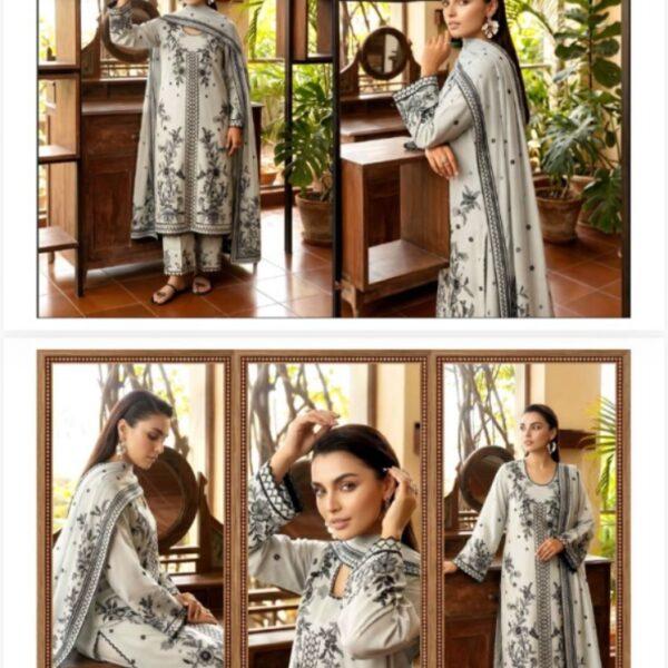 Osma Brand Digital Printed Lawn Cord Set 3pc Dresses - Women Wear Design No. 1