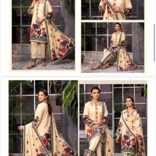 Osma Brand Digital Printed Lawn Cord Set 3pc Dresses - Women Wear Design No. 5