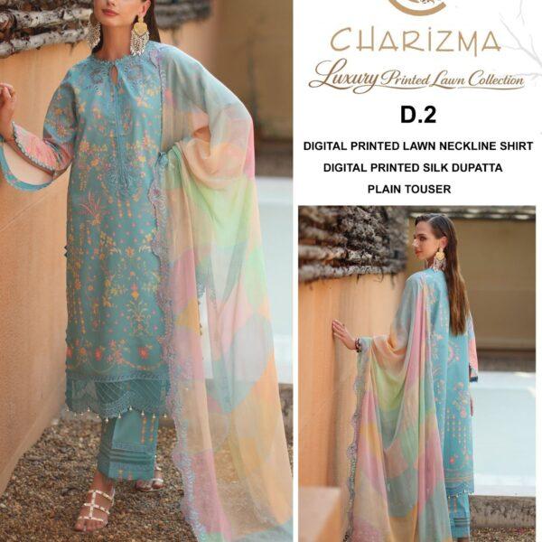 Vol-21 Elaf Branded Classic Lawn 3pc Dresses - Women Wear Design No. 2