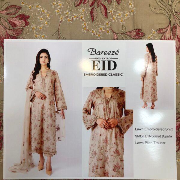 Bareeze Brand Luxury Collection Embroidered Lawn 3pc Suits - Women Wear Design No. 6