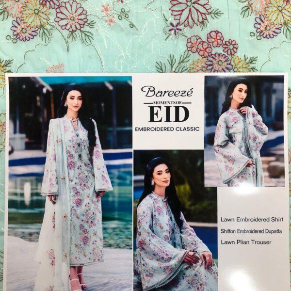 Bareeze Brand Luxury Collection Embroidered Lawn 3pc Suits - Women Wear Design No. 1