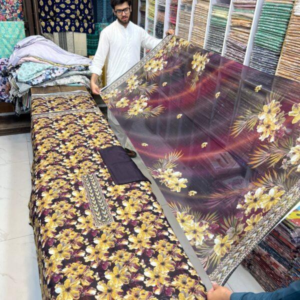 Dastaan Digital Printed Bana Dora Lawn 3pc Suits - Women Dresses Design No. 10