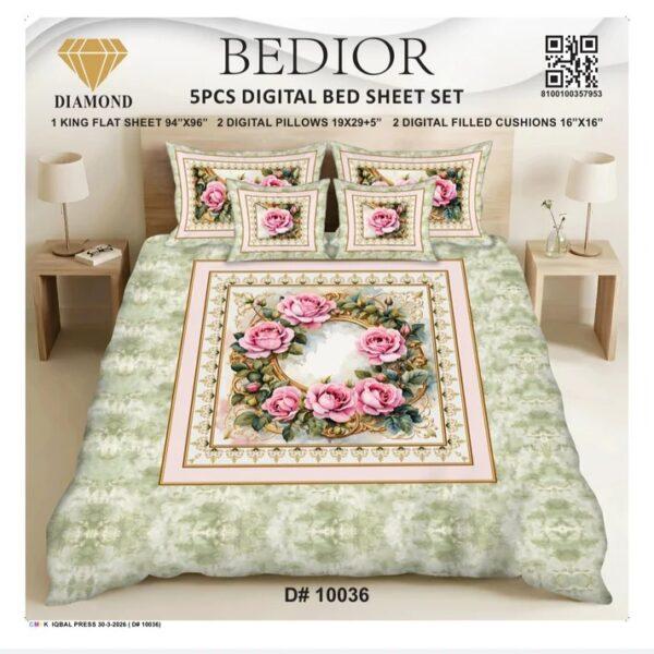 Bedior 5PCS Digital Bedsheet Set - Design No. 9