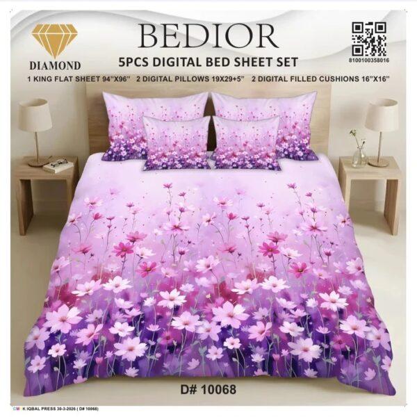 Bedior 5PCS Digital Bedsheet Set - Design No. 16