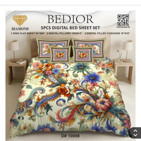 Bedior 5PCS Digital Bedsheet Set - Design No. 13