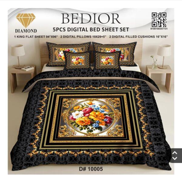 Bedior 5PCS Digital Bedsheet Set - Design No. 20