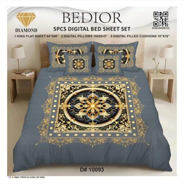 Bedior 5PCS Digital Bedsheet Set - Design No. 11