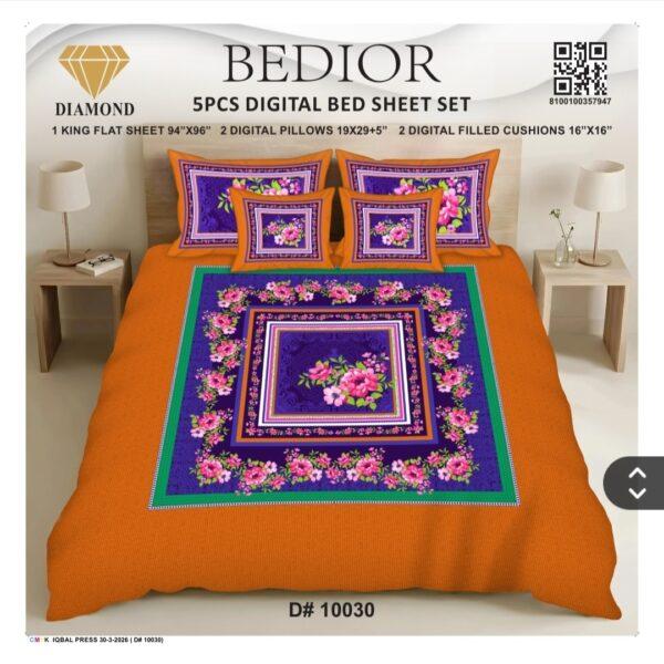 Bedior 5PCS Digital Bedsheet Set - Design No. 23