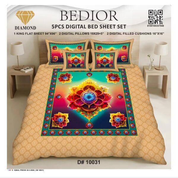 Bedior 5PCS Digital Bedsheet Set - Design No. 24