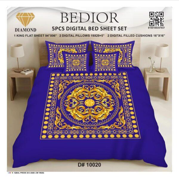 Bedior 5PCS Digital Bedsheet Set - Design No. 21