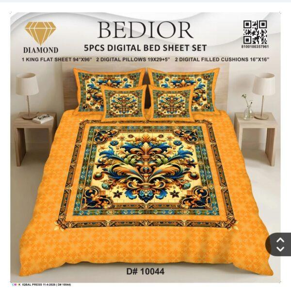 Bedior 5PCS Digital Bedsheet Set - Design No. 27