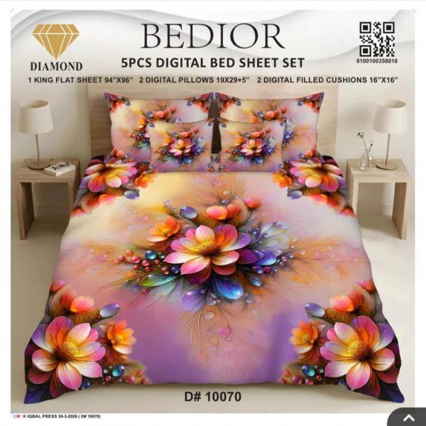 Bedior 5PCS Digital Bedsheet Set - Design No. 30